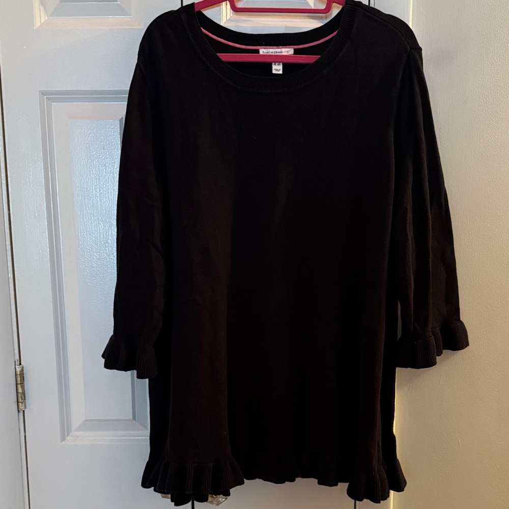 Fabulous Isaac Mizrahi Ruffle Trim Tunic, size 3X